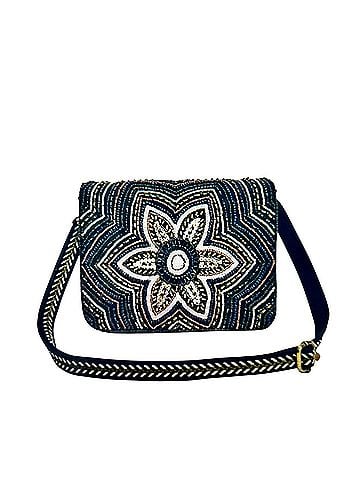America & Beyond Blue Floral Crossbody Bag (view 1)