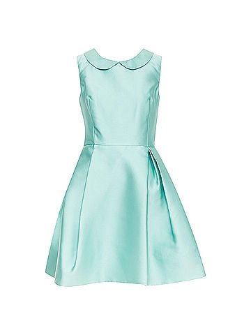 ROCHAS ROCHAS RCA421A mint green silk satin peter pan collar skater dress IT42 M (view 1)
