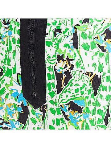 Miu Miu MIU MIU 2018 Runway green multi giraffe print feather hem flared pants IT40 S (view 2)