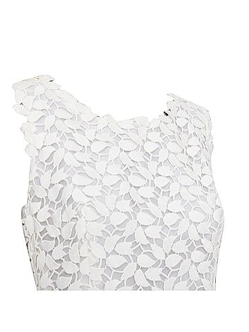 Oscar De La Renta OSCAR DE LA RENTA Iso off white floral guipure leaf lace bridal dress US4 S (view 2)