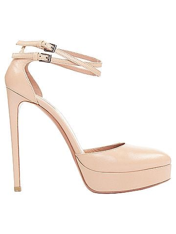 Alaïa Alaia nude leather double ankle strap dorsay platform pumps EU37.5 (view 1)