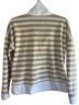 Dudley Stephens 100% Polyester Stripes White Tan Pullover Sweater Size S - photo 2