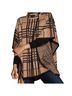 Chico's 100% Polyester Plaid Tan Black Coat One size - photo 1