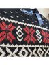 Polo by Ralph Lauren 100% Wool Fair Isle Black Red White Pullover Sweater Size XS - photo 3