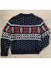 Polo by Ralph Lauren 100% Wool Fair Isle Black Red White Pullover Sweater Size XS - photo 4