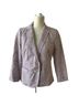 Talbots 100% Cotton Stripes Multi Color Red White Blazer Size 4 - photo 1