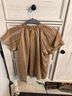 Gap Stripes Brown Blue White Short Sleeve Blouse Size XS - photo 4