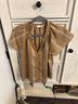 Gap Stripes Brown Blue White Short Sleeve Blouse Size XS - photo 3
