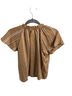 Gap Stripes Brown Blue White Short Sleeve Blouse Size XS - photo 1