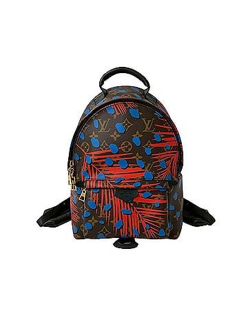 Louis Vuitton LOUIS VUITTON Palm Springs Monogram Jungle Dot Leather Backpack/Daypack, Brown, 30011 (view 1)
