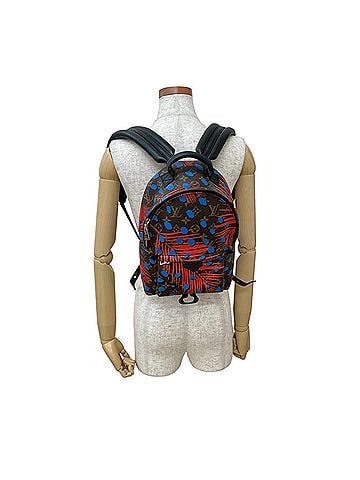 Louis Vuitton LOUIS VUITTON Palm Springs Monogram Jungle Dot Leather Backpack/Daypack, Brown, 30011 (view 2)