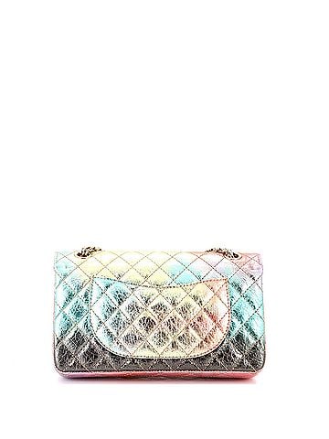 Chanel Rainbow Reissue 2.55 Flap Bag Quilted Multicolor Metallic Goatskin 225 (view 2)