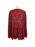 Maurices 92% Nylon 8% Spandex 100% Polyester Floral Solid Red Long Sleeve Blouse Size 3X - photo 2