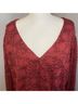 Maurices 92% Nylon 8% Spandex 100% Polyester Floral Solid Red Long Sleeve Blouse Size 3X - photo 5