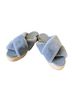 Sam Edelman 100% Faux Fur Solid Gray Sandals Size 8 1/2 - photo 1