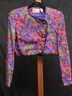 Oleg Cassini 100% Silk Paisley Multi Color Jacket Size 6 - photo 4