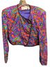 Oleg Cassini 100% Silk Paisley Multi Color Jacket Size 6 - photo 1