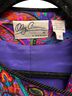 Oleg Cassini 100% Silk Paisley Multi Color Jacket Size 6 - photo 3