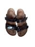 Birkenstock 100% Leather Brown Black Sandals Size 7 - photo 7