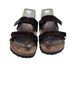 Birkenstock 100% Leather Brown Black Sandals Size 7 - photo 2