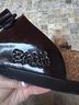 Birkenstock 100% Leather Brown Black Sandals Size 7 - photo 6