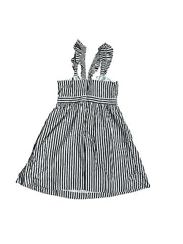 Madewell Striped Ruffle Babydoll Casual Dress (view 2)