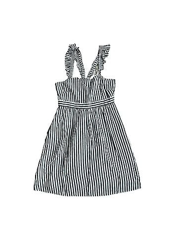 Madewell Striped Ruffle Babydoll Casual Dress (view 1)