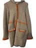 Sparrow Chevron-herringbone Gray Tan Orange Coat Size S - photo 1