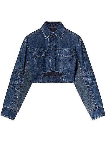 OFF-WHITE Women's Cropped Denim Jacket (view 1)