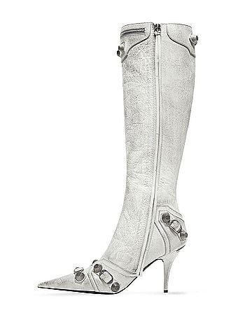 Balenciaga Women's Cagole Leather Boots (view 1)