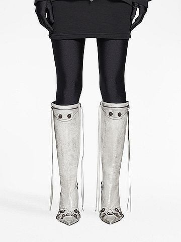 Balenciaga Women's Cagole Leather Boots (view 2)