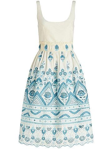 ETRO Women's Broderie Anglaise Flared Dress (view 1)
