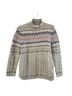 Petite Sophisticate Fair Isle Stripes Gray Pink Green Blue Pullover Sweater Size M (petite) - photo 1