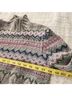 Petite Sophisticate Fair Isle Stripes Gray Pink Green Blue Pullover Sweater Size M (petite) - photo 8