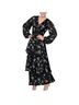 Rachel Roy Floral Black Cocktail Dress Size 14 - photo 1