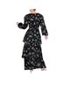 Rachel Roy Floral Black Cocktail Dress Size 14 - photo 2