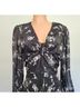 Rachel Roy Floral Black Cocktail Dress Size 14 - photo 5