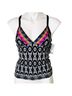 Athleta 80% Nylon 20% Spandex 100% Polyester Aztec Or Tribal Print Black White Pink Orange Swimsuit Top Size XXS - photo 1