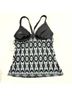 Athleta 80% Nylon 20% Spandex 100% Polyester Aztec Or Tribal Print Black White Pink Orange Swimsuit Top Size XXS - photo 6