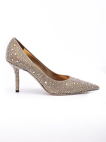 Jimmy Choo Light Bronze Crystal Love 85 Women's Pumps (view 1)