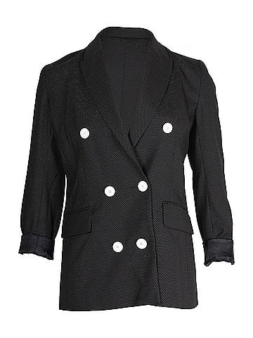 Sandro Sandro Polka Dot Blazer in Black Polyester (view 1)