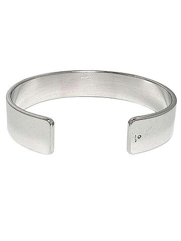 Saint Laurent Saint Laurent unisex bangle/cuff bracelet, silver. (view 2)