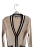 CAbi 100% Cotton 1% Spandex Ivory Black Cardigan Size S - photo 5