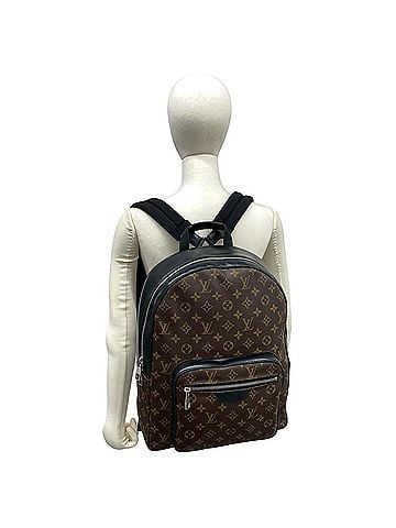 Louis Vuitton LOUIS VUITTON Josh Monogram Macassar Leather Backpack, Brown, 31373 (view 2)
