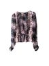 Walter Baker 98% Polyester 2% Lurex 2% Lurex 100% Polyester Snake Print Multi Color Long Sleeve Blouse Size M - photo 2