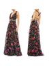 Mac Duggal 100% Polyester Floral Black Pink Casual Dress Size 2 - photo 3