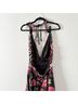 Mac Duggal 100% Polyester Floral Black Pink Casual Dress Size 2 - photo 6
