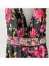 Mac Duggal 100% Polyester Floral Black Pink Casual Dress Size 2 - photo 9