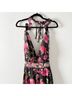 Mac Duggal 100% Polyester Floral Black Pink Casual Dress Size 2 - photo 5