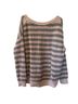 Free People 100% Cotton Stripes Gray Pink Casual Sweaters Size M - photo 2